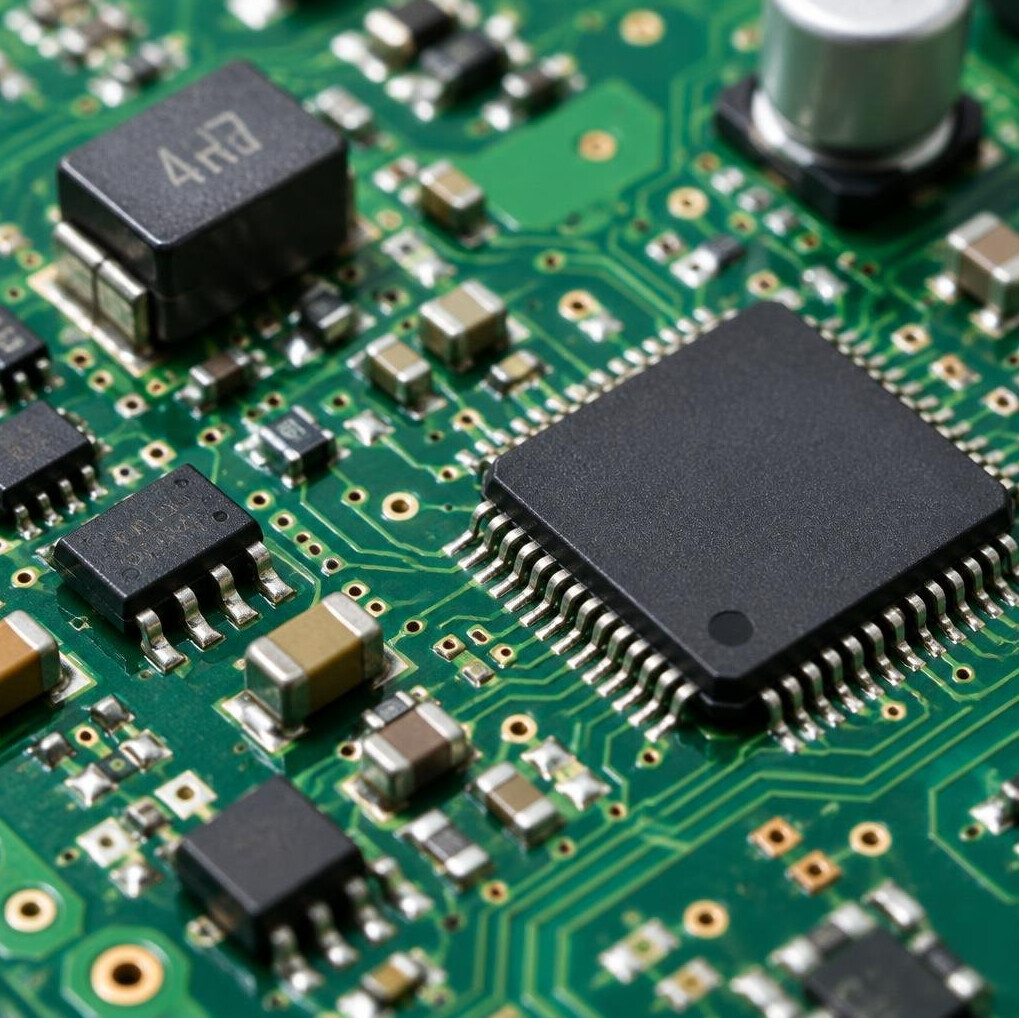 Close-up of an electronic circuit board