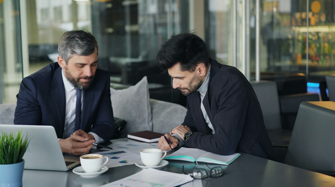 futuristic business meeting